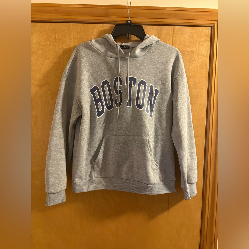 Shein Boston Kangaroo Pocket Hoodie